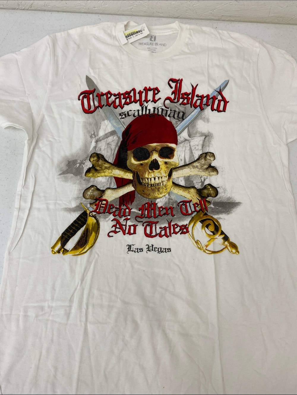 Men’s White Treasure Island Las Vegas T-Shirt